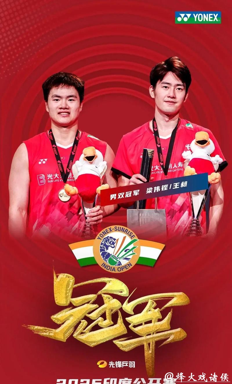 印度公开赛：“梁王”组合男双登顶 国羽两冠一亚收官