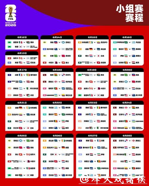 2026世界杯赛程最新消息及赛事安排详情